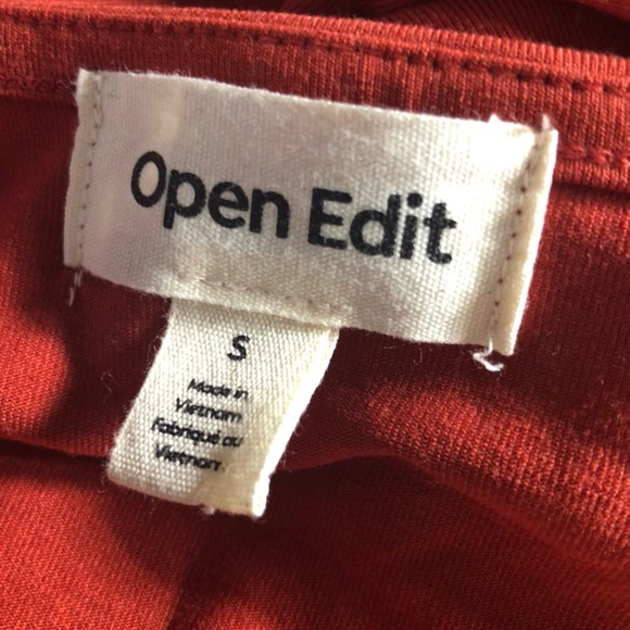 Open Edit Ruched Cut-out Long Sleeved Midi Dress in Orange - Size S - Picture 3 of 4